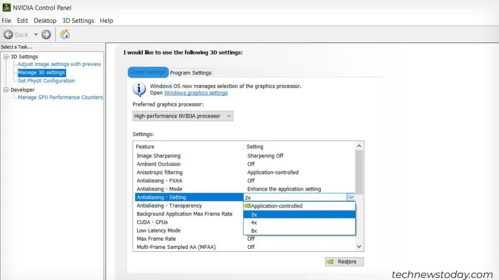 What is Anti Aliasing? Should You Turn It on or off 12 antialiasing-setting-1024x576