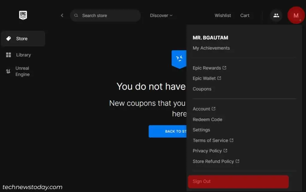 How to Appear Offline on Epic Games Launcher (Quick and Easy) 3 epic-games-launcher-sign-out-2-1024x643
