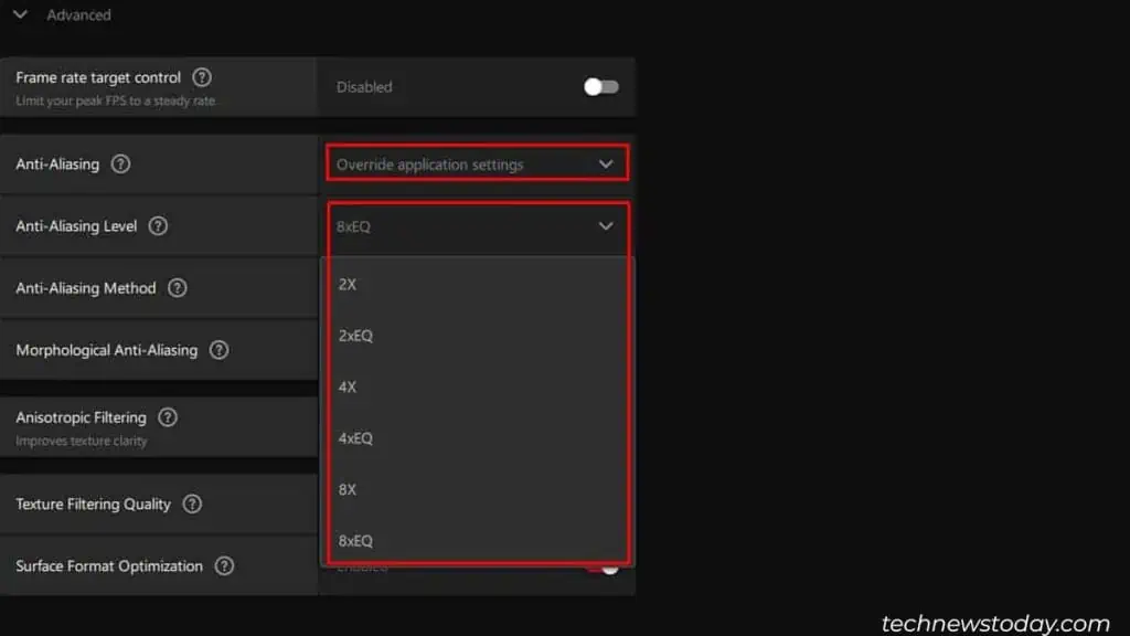What is Anti Aliasing? Should You Turn It on or off 10 override-application-settings-1024x576